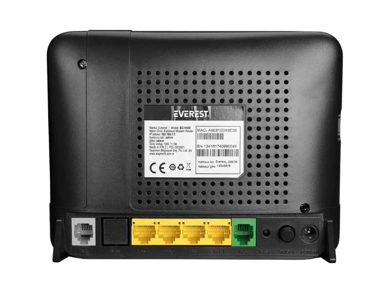Everest SG-V400 2.4GHz 300Mbps ADSL2+/VDSL2 2*5dBi