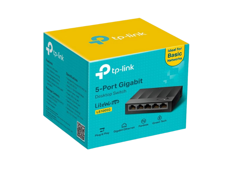 Tp-Link LS1005G 5 Port Gigabt Desktop Plastic Cas