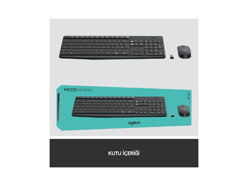 Logitech MK235 Kablosuz Klavye Mouse 920-007925