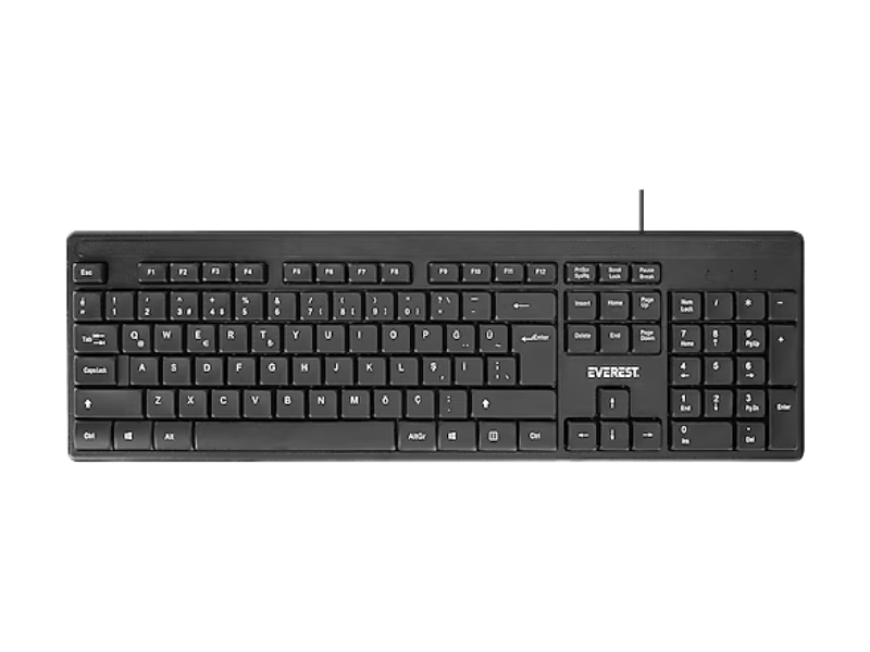 Everest KB-1002 Siyah Usb Kablolu Standart Klavye