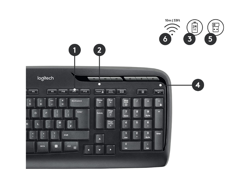 LOGİTECH MK330 KABLOSUZ KLAVYE MOUSE SET 