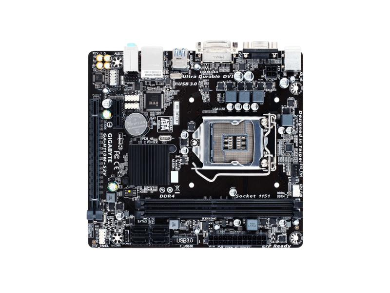 Gigabyte GA-H110M-S2V Intel 1151P D4 Vga Dvi USb3