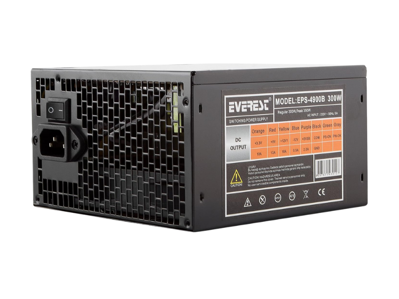 Everest EPS-4900B 350W 3xSata 6+4 Pin Power Supply